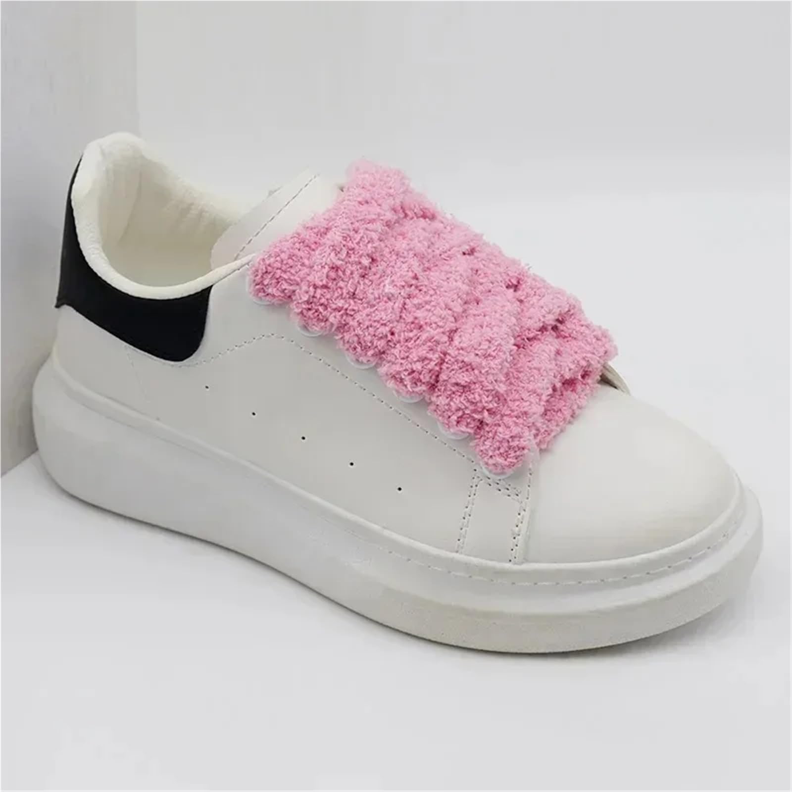 20 pares de cordones esponjosos de 15 mm, suaves, esponjosos, anchos, planos, de felpa para zapatos casuales