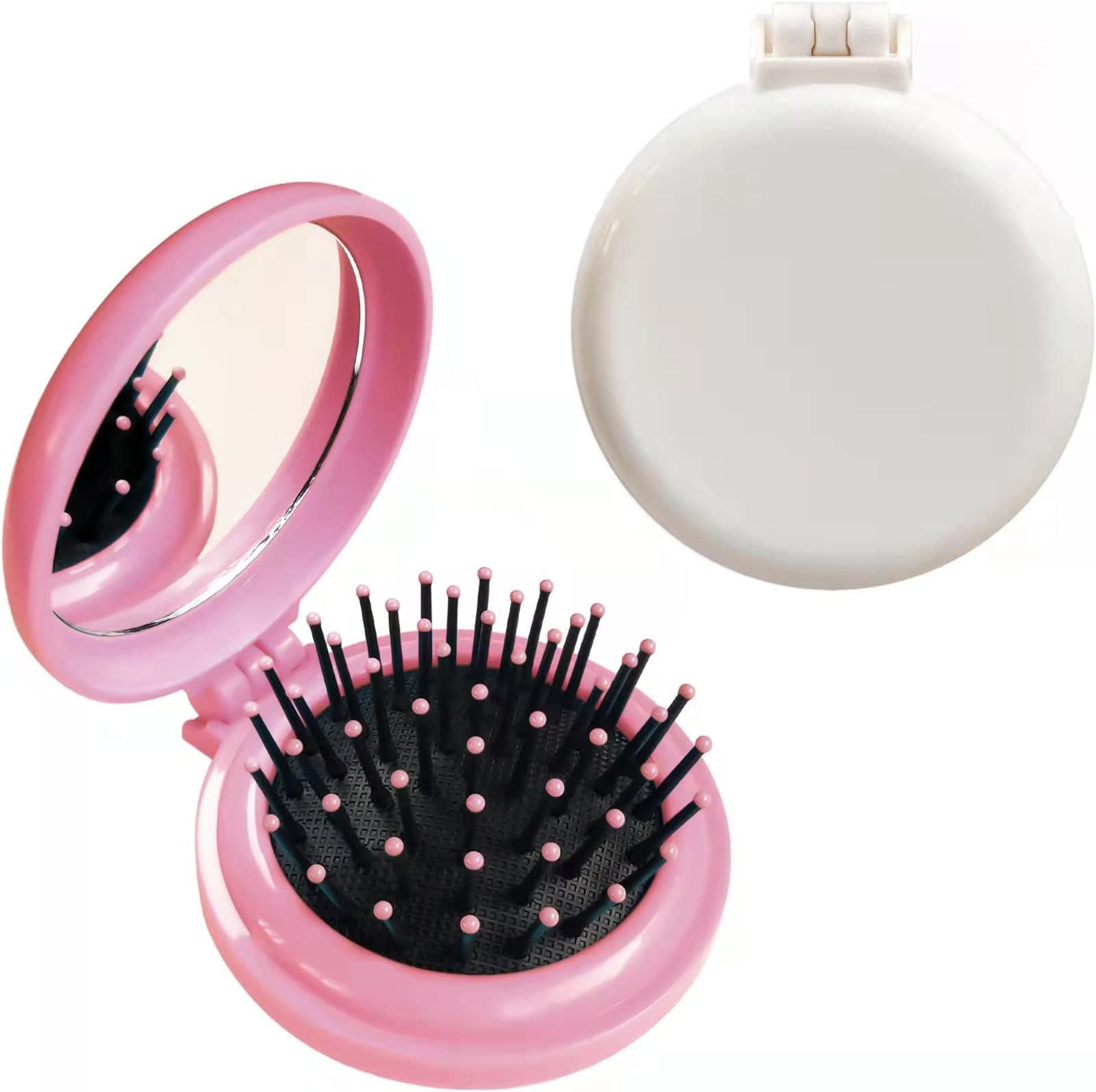 Amazon.com : 1st Choice Folding Hair Brush with Mirror,Round Mini ...