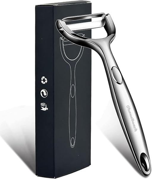 Il pelaverdure è realizzato in acciaio inossidabile, materiale spesso, facile da sbucciare.pela verdure.pelapatate professionale.pela carote.pela patate e verdure.piranha peeler. potapeeler - 1