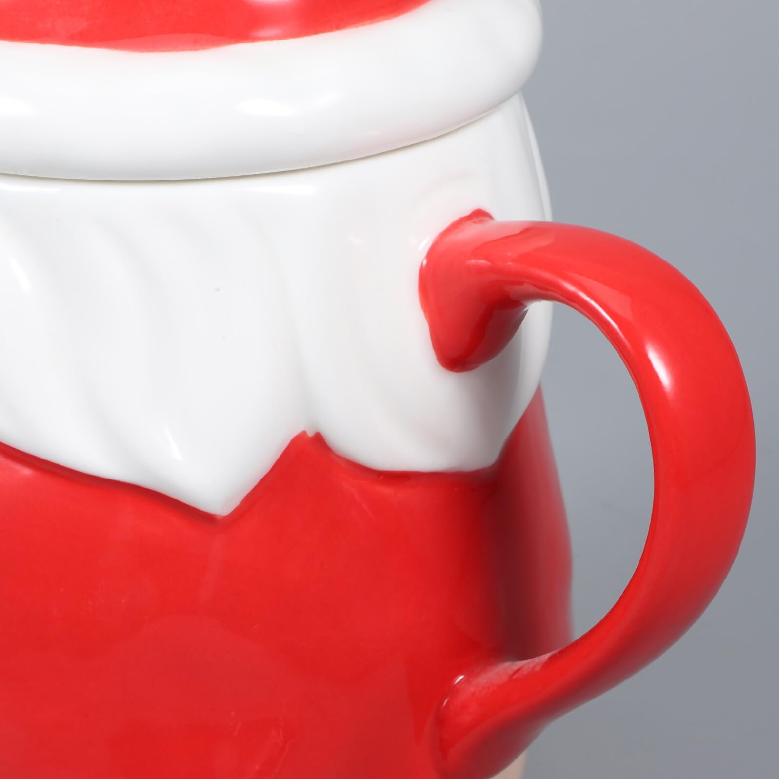 Zerodeko Taza Navideña de Papá Noel de Cerámica Decorativa para Té para Fiestas de Navidad