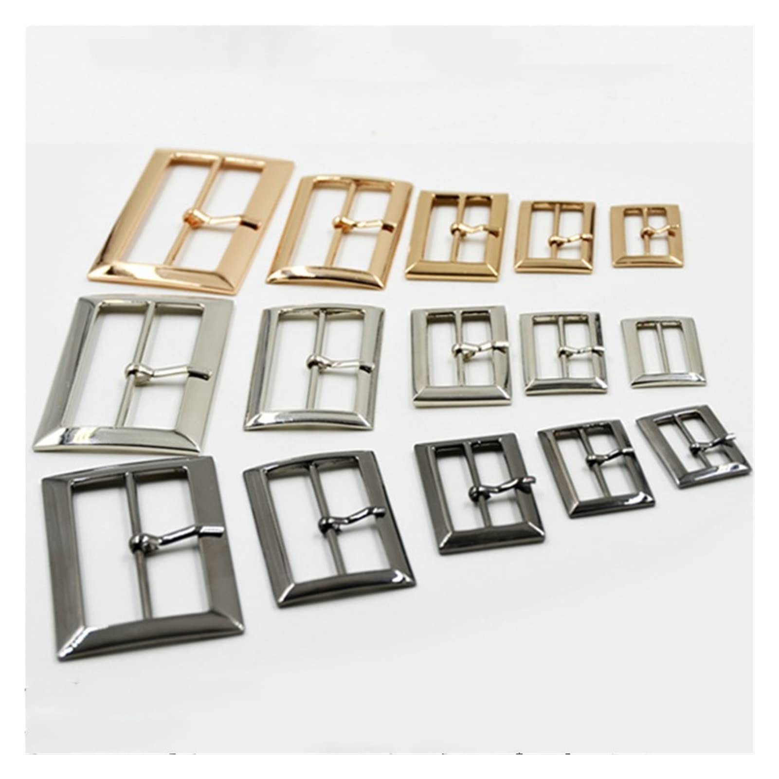 YINGO Hebilla De Ardillon De Metal Tri Glide, Rodillo De Ajuste, Anillo Rectangular, DIY | Accesorios de cuero para manualidades compatibles con mochila, correa y cinturón, 30 unidades