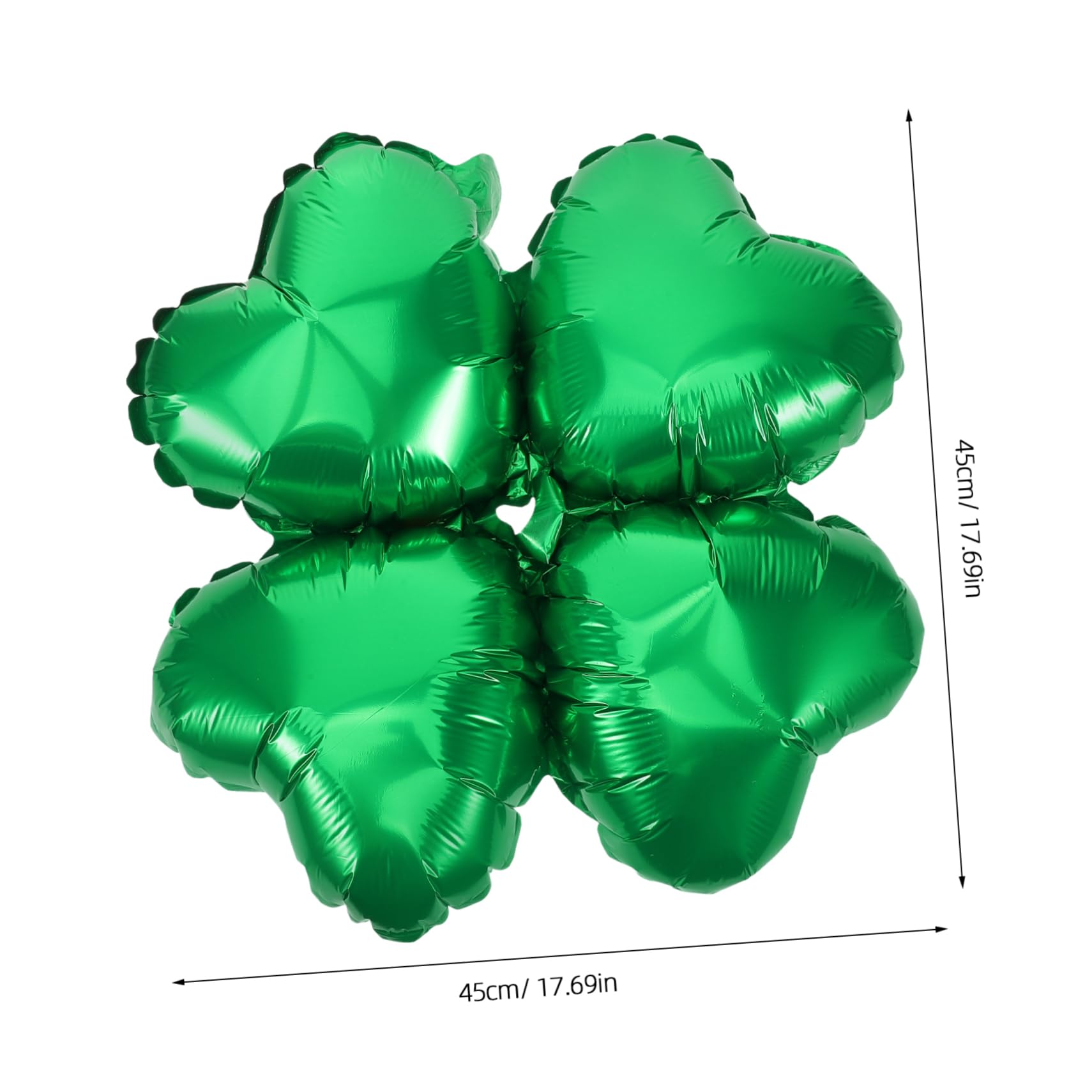 TOPBATHY 50 Palloncini Cuore Forma Fiora Verde in Alluminio Riutilizzabili e Sicuri per Decorazioni Festa e Festival, per Compleanni e Party