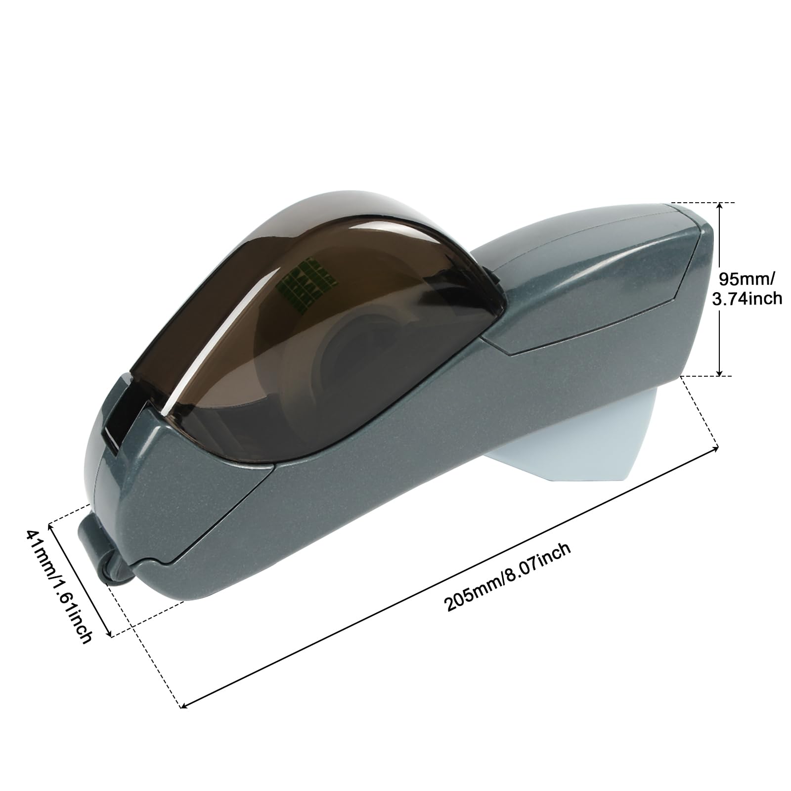 Dispensador automático de cinta gris de mano, cortador de cinta transparente de una prensa, adecuado para cinta, regalos, paquetes, álbumes de recortes, sobres