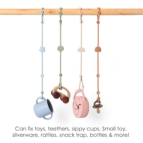 Miniatura 2 de Andy Bear Correas de juguete para bebé, correas de seguridad de juguete de silicona, correas de juguetes para sillas de bebé, correas de botella