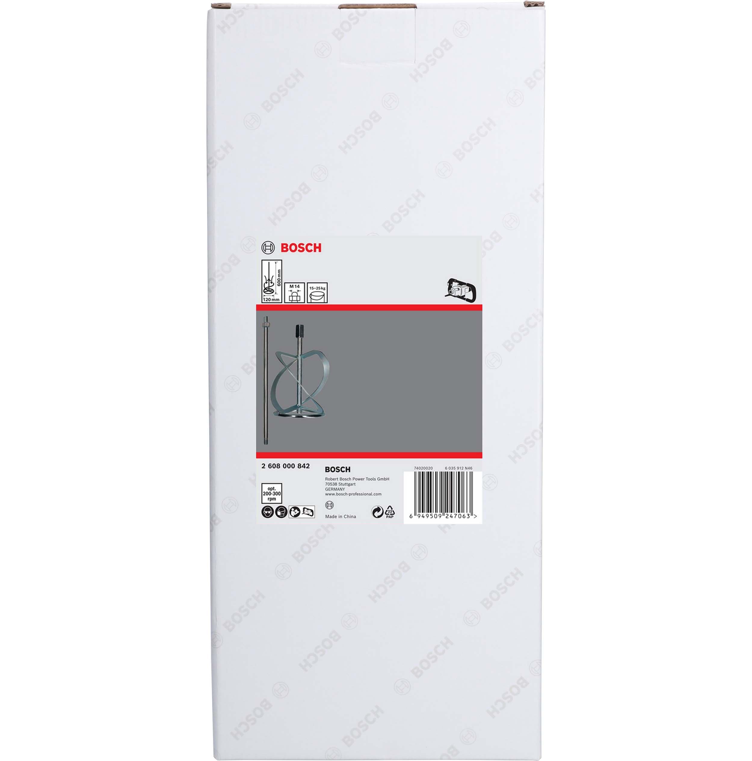 Bosch 1 panier mélangeur PRO (pour matériaux visqueux et collants, M14, Ø 120 mm, accessoires professionnels pour perceuse)