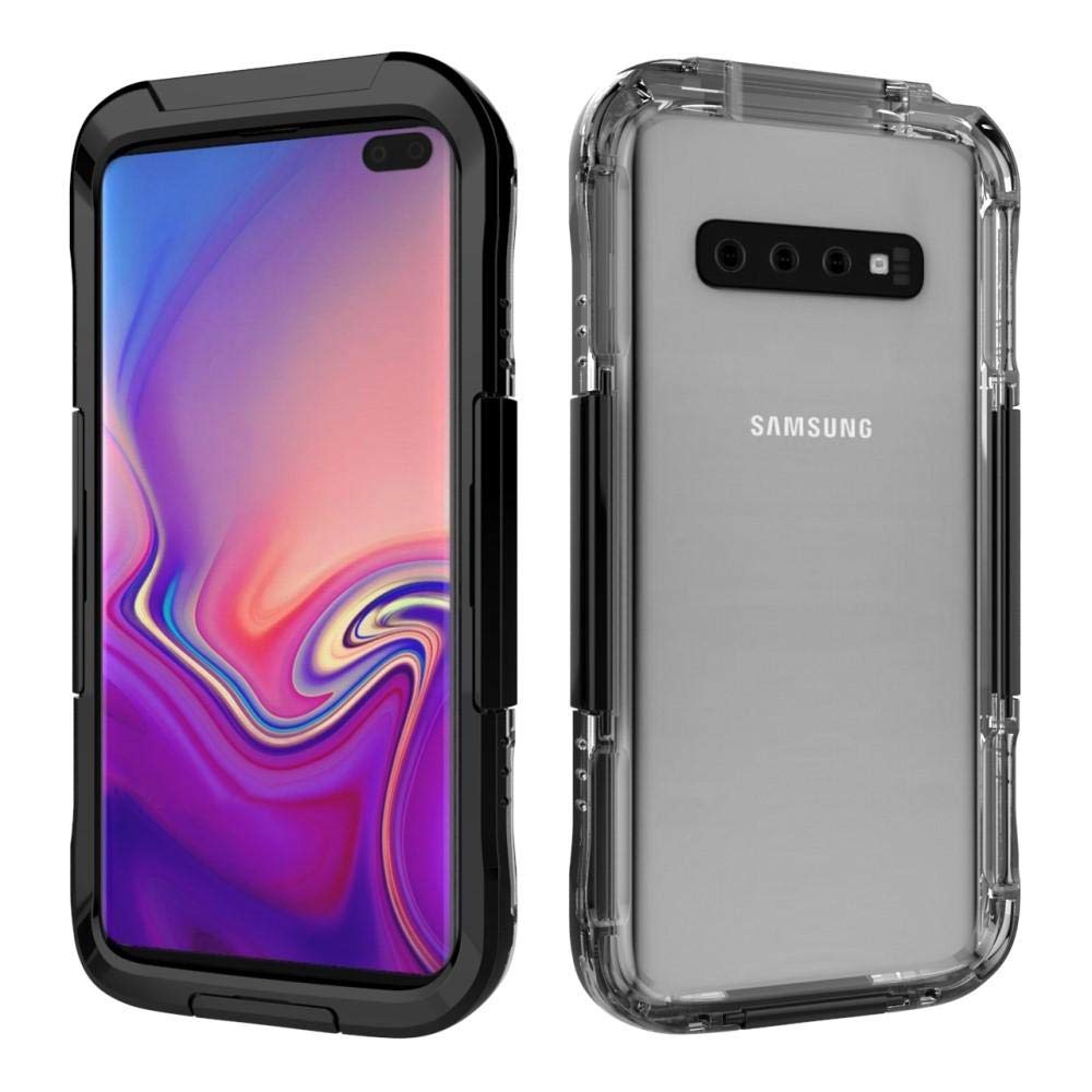 Case For Samsung Galaxy S10 Underwater 10m Waterproof Clear Case cover- Black.