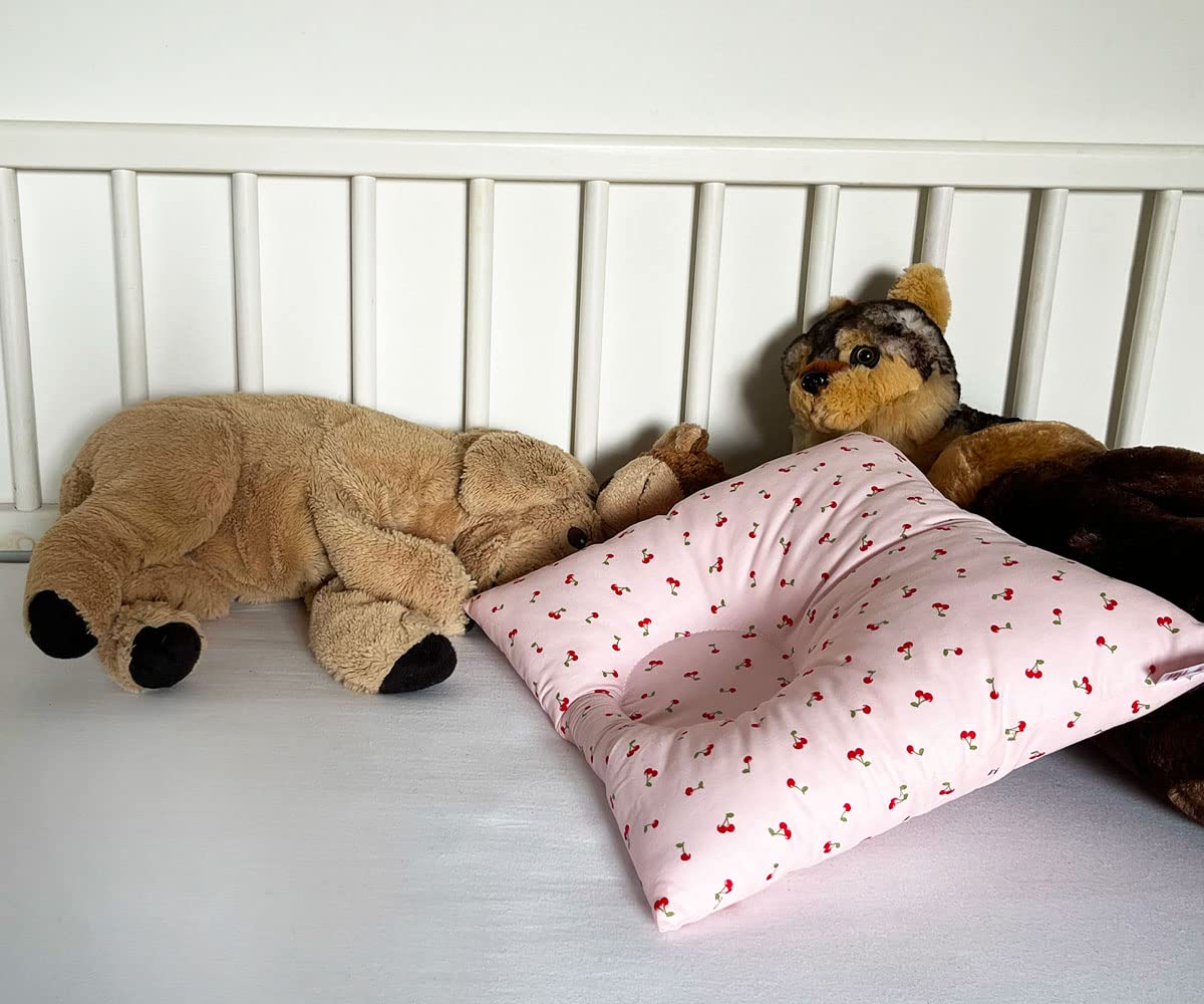 BabyDorm Präventivkissen EasyDorm Babykopfkissen Kinderkopfkissen Babykissen (Größe II, Cherry)