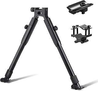 JINSE Picatinny Bipod，Adjustable Bipod for Picatinny Rail, Shooting Bipod with Rail Mount Adapter