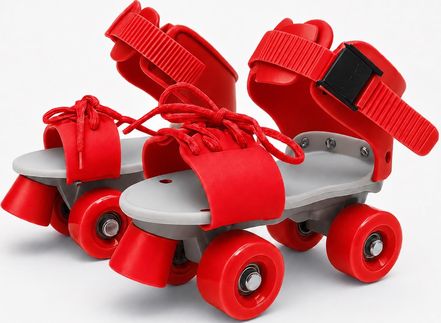 Toy Imagine® Roller Inline Skates for Kids | Adjustable Size Skating Shoes with Front Brake | 4 Pu Wheels | Skates for Boys & Girls Age 4-8 | Kids Roller Skates for School Sports(Red)-image-31