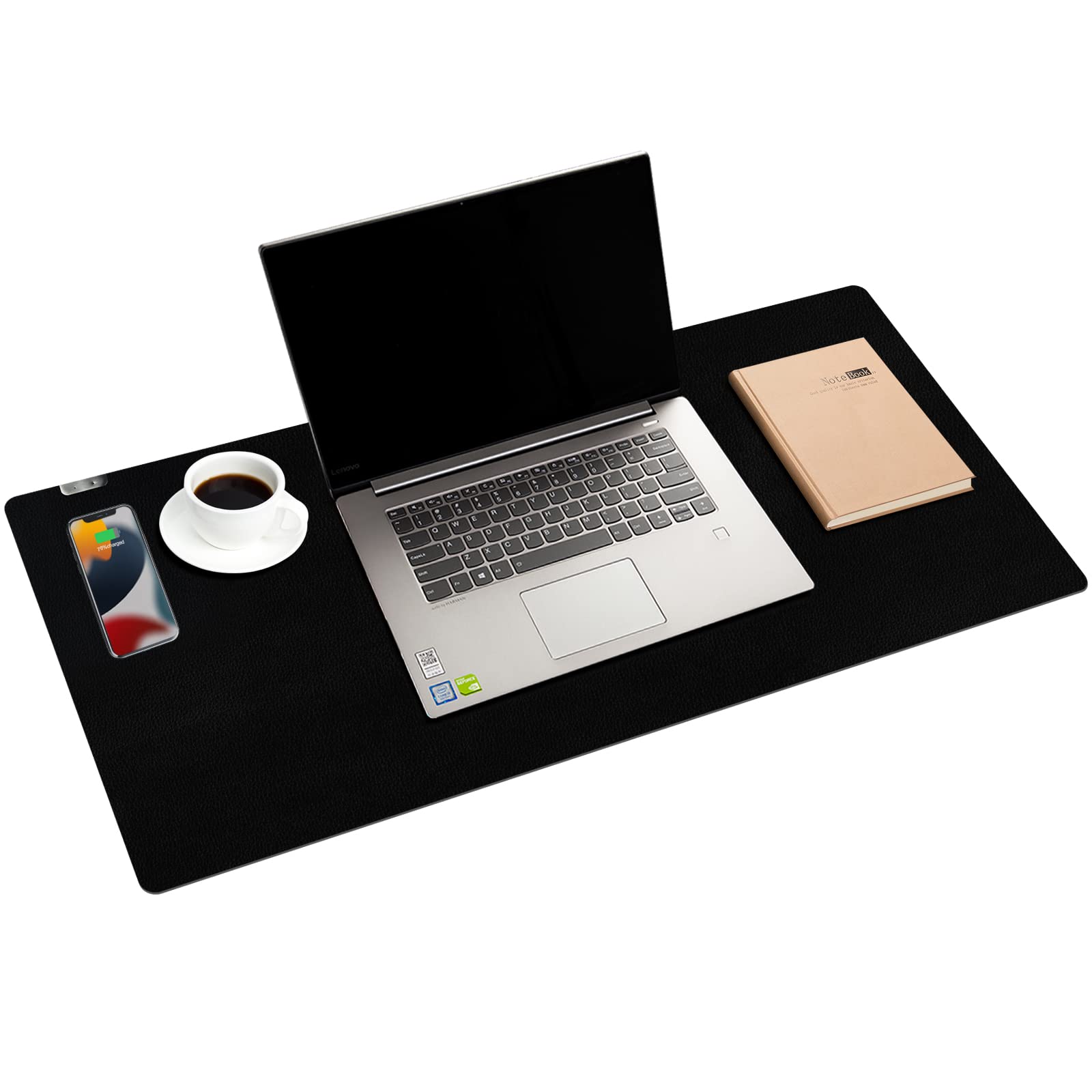Photo 1 of Extra Large Mouse Pad Computer Desk Mats for Desktop, Leather Keyboard Big Large Mousepad XXL XL Gaming Office Use (Black)