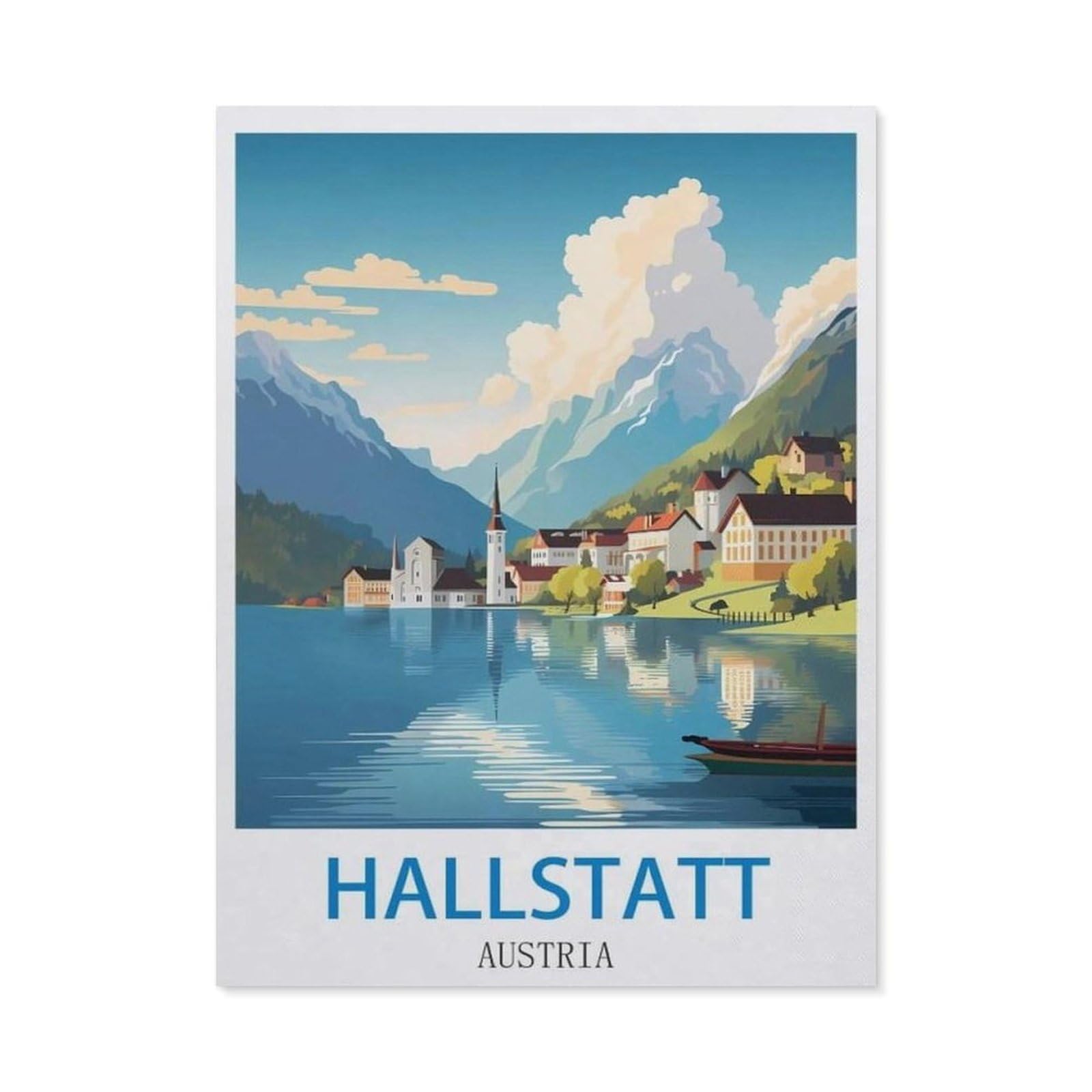 BEAYODKP DIY 5D Diamond Painting，Hallstatt Austria（30x40cm）