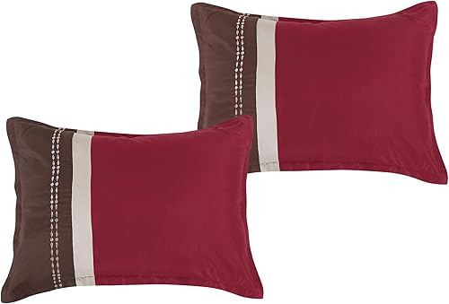 Miniatura 7 de Sapphire Home Juego de edredón de lujo de 7 piezas tamaño KingCal-King con fundas de almohada, diseño moderno y elegante de tribal inca, gris indio