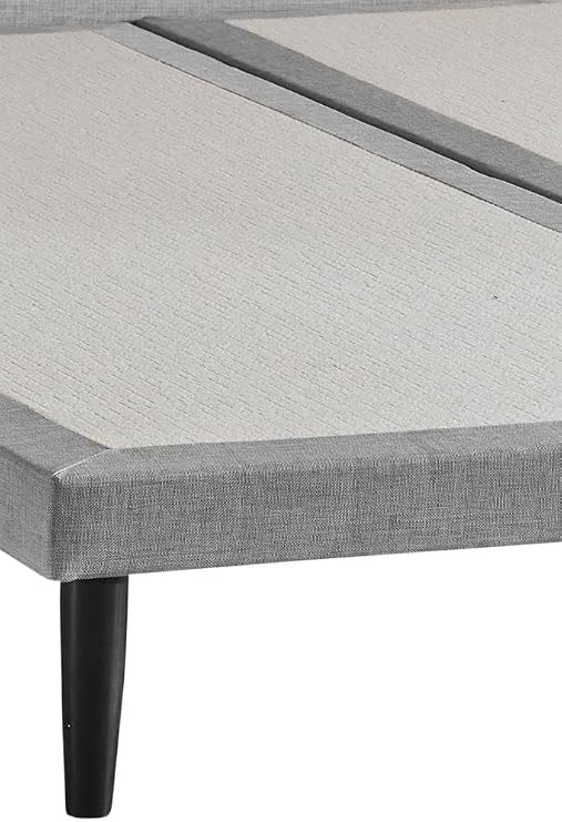 Niron Yatak Slim Karyola - 180x200 Çift Kişilik Baza - Metal İskeletli, Yüksek Ayaklı ve Keten Kumaşlı