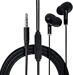 Fone de Ouvido P2 In-Ear 6ª Geração (Preto) - Super Bass, Microfone Integrado. Compatível com Celulares, Tablets, Notebooks, PCs e Dispositivos de Áudio P2
