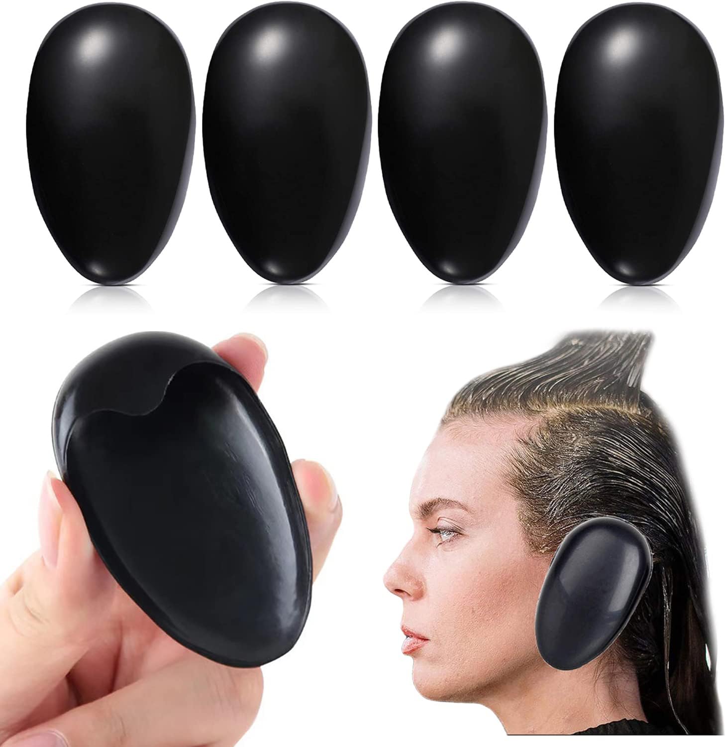 Ear Covers for Hair Dye Coloring Ear Cover Pads Shield Protector Earmuff Ear Caps Hair for Salon Coloring Hair