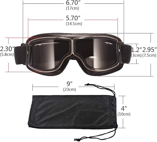 Miniatura 5 de TYSKL Gafas de motocicleta retro piloto gafas de niebla caliente gafas ATV Bike Motocross gafas protectoras