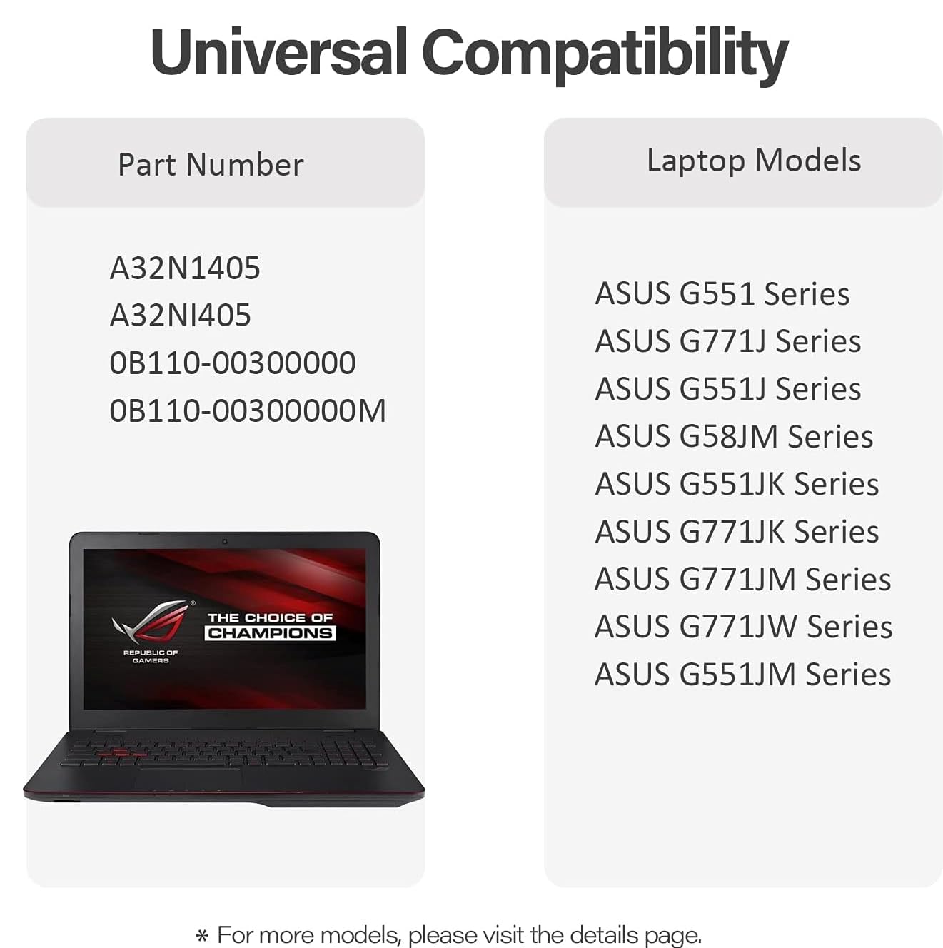 Bateria Original Asus (a32n1405) G551 G551j G551jk G551jm | Cuotas sin interés