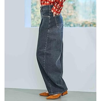 Amazon.co.jp: [サムシング] HANAタックカーブデニムパンツ
