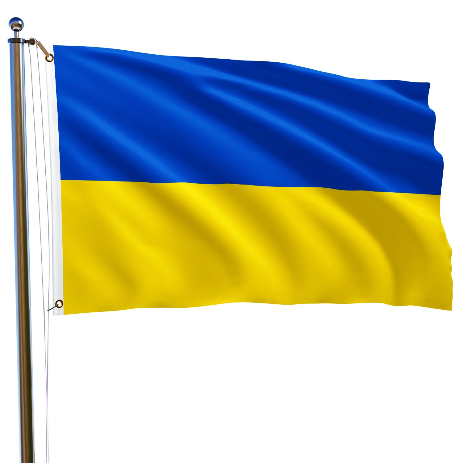 Ukraine Flag 2x3FT Ukrainian National Flag Fade Proof Polyester with Brass Grommets Indoor Outdoor(Ukraine, 2x3FT)