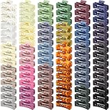 XunYee 90 Pcs Hair Clips Bulk Square Claw Clips for Hair 4.1 Inch Large Rectangle Hair Claw Clips Big Hair Clips Medium Hair Claw Clips Non Slip Large Hair Claw Clips for Thick Long Thin Wave Hair