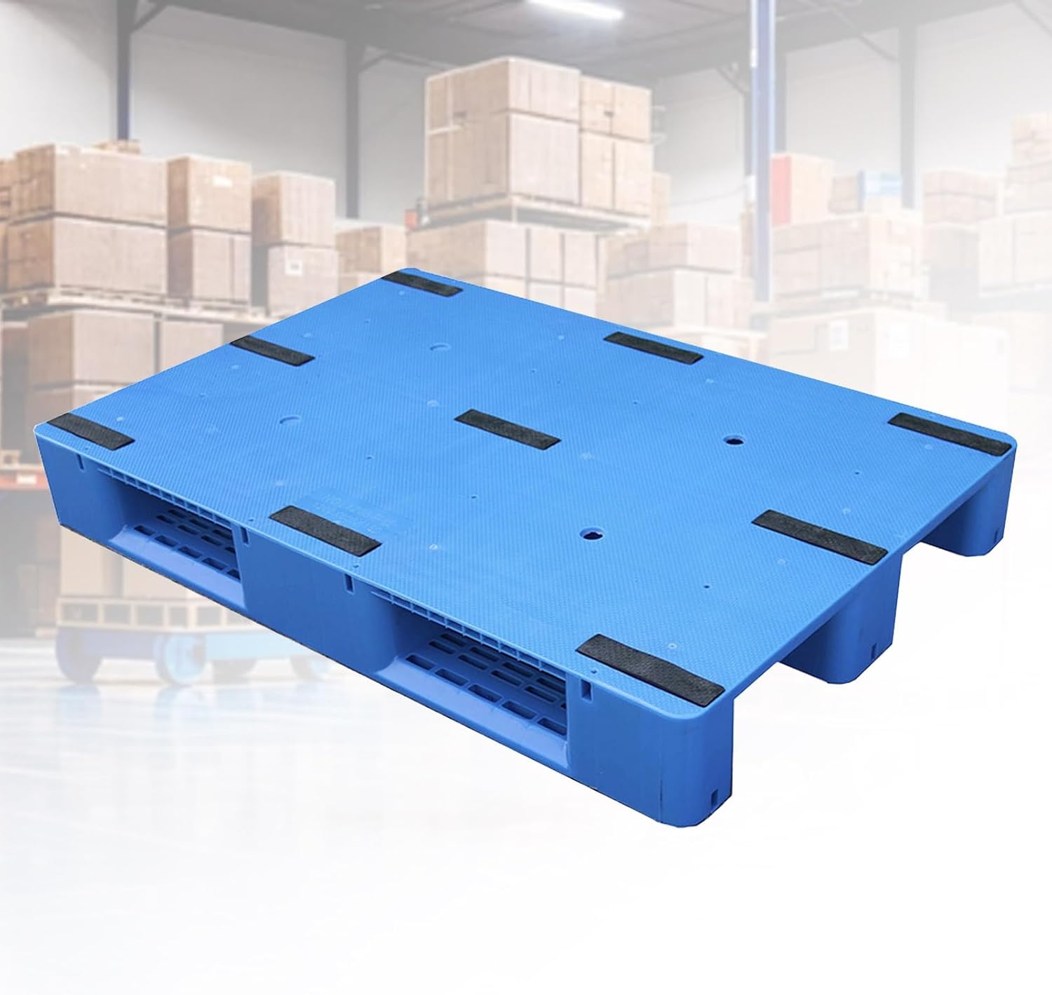 Blue Plastic Pallets for Basement, Moisture-Proof Storage Pallet, Outdoor Sturdy Pad for Warehousing, Logistics, Transportation