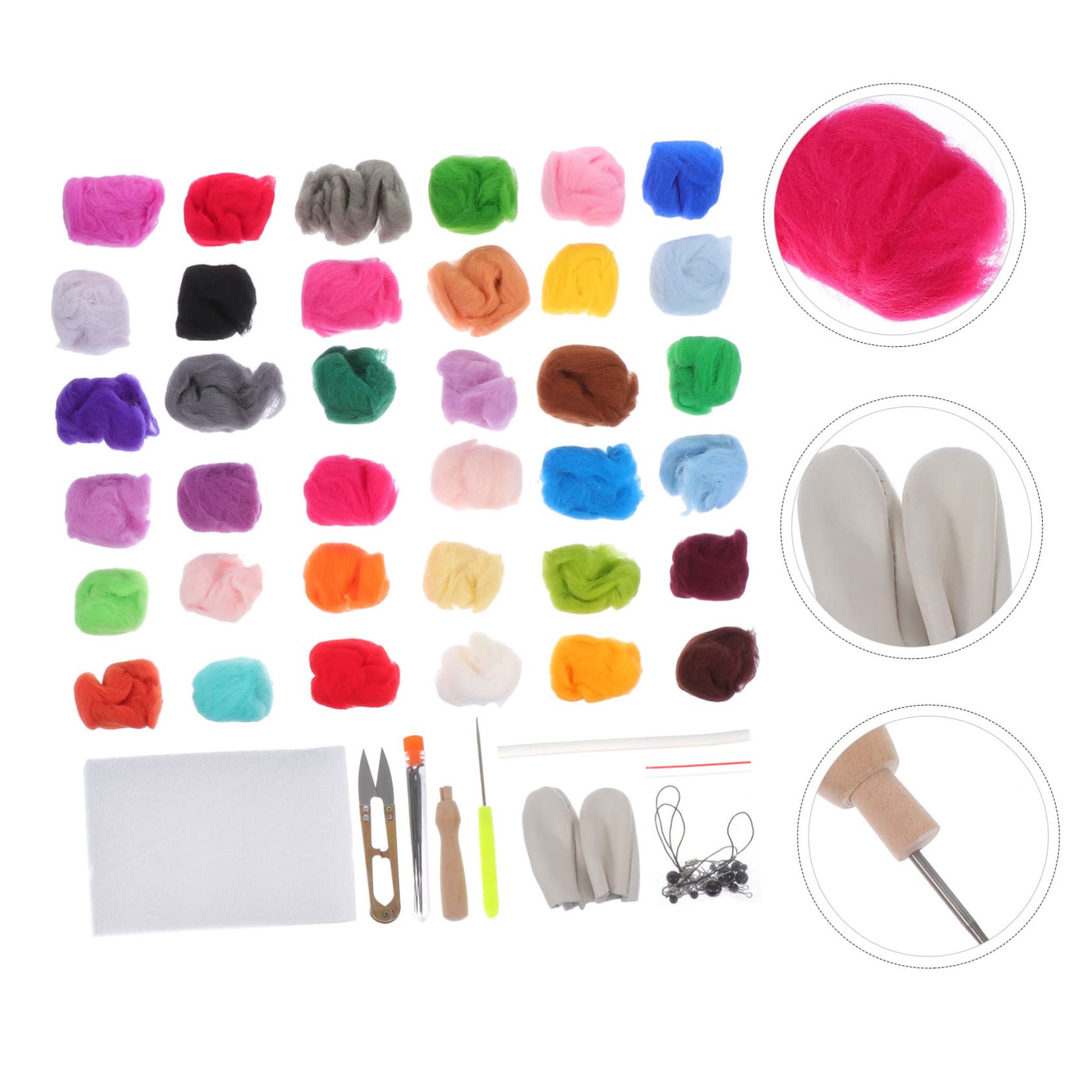 EXCEART Suministros Para Fieltrado Aguja De Lana De Fieltro Agujado Kit Completo