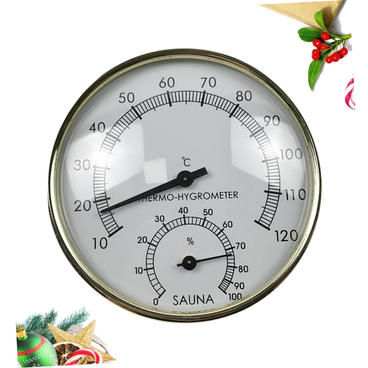 Hemobllo 3pezzi Termometro Igrometro Analogico per Sauna Misuratore di umidità e Temperatura e Facile da Leggere Strumento Multifunzionale per Ambienti Interni e Terrari Design Moderno con