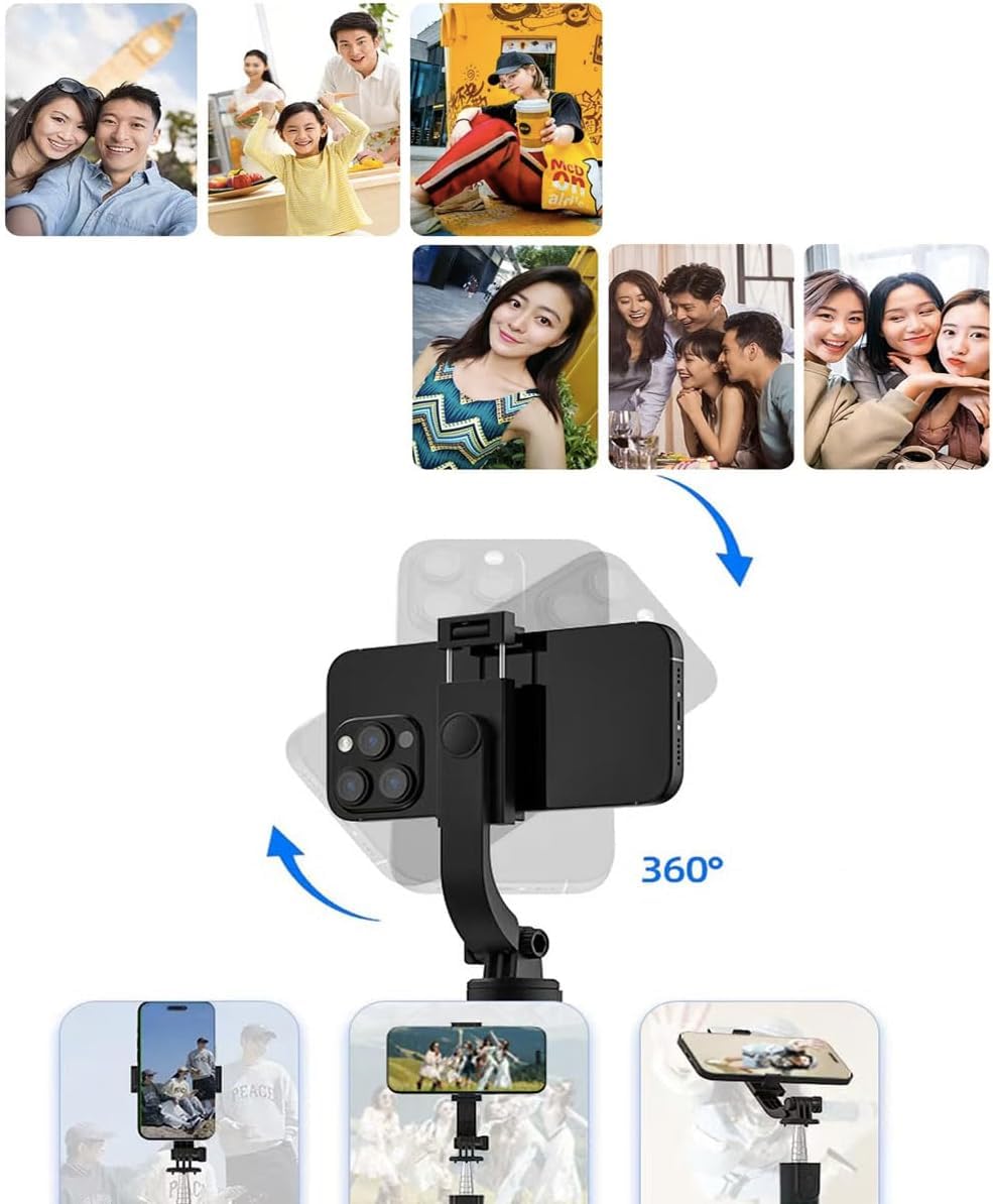 Statyw do telefonu 170.2 cm i kij do selfie, statyw podróżny do selfie iPhone, z uchwytem na telefon, obracany o 360°, wysuwany kij do selfie do iPhone'a do podróży, selfie, vloga, kompatybilny z