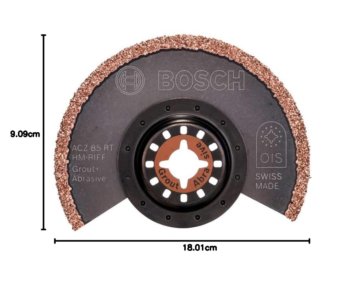 Bosch Professional Brzeszczot segmentowy Carbide-RIFF ACZ 85 RT3 (do cięciu ceramiki, porcelany i gresu, Ø 85 mm, akcesoria narzędzie wielofunkcyjne)