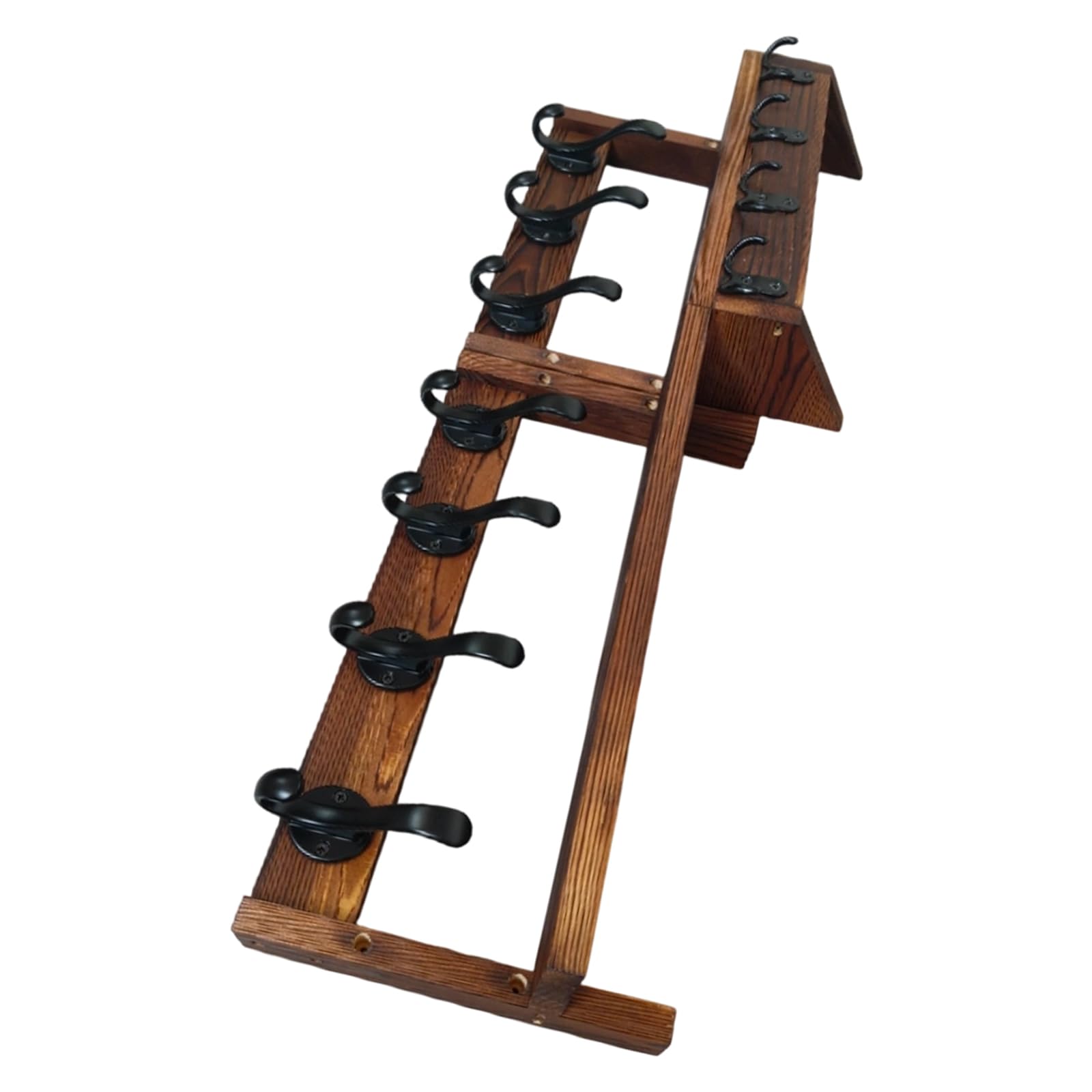 Buxuaaaa Compact Wall Mounted Organizers Shelf Wooden Surfaces Metal Structure Perfect for Renters and Small Spaces Wood Metal Wall Organizers