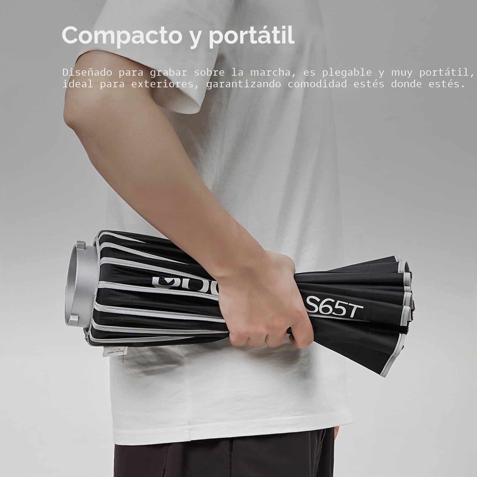 Godox S85T Softbox Tipo Paraguas de liberación rápida de 85 cm/33,5 Pulgadas, Softbox Plegable Desmontable con Soporte Bowen estándar y difusores para fotografía, Speedlite, Flash de Estudio, monoluz
