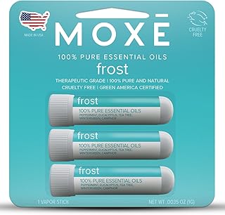 Frost - Energizing Aromatherapy Nasal Inhaler - Alleviate Headaches, Boost Focus & Energy - Cooling Sinus Blaster - Includes Peppermint, Eucalyptus, & Wintergreen Essential Oils (3-Pack)