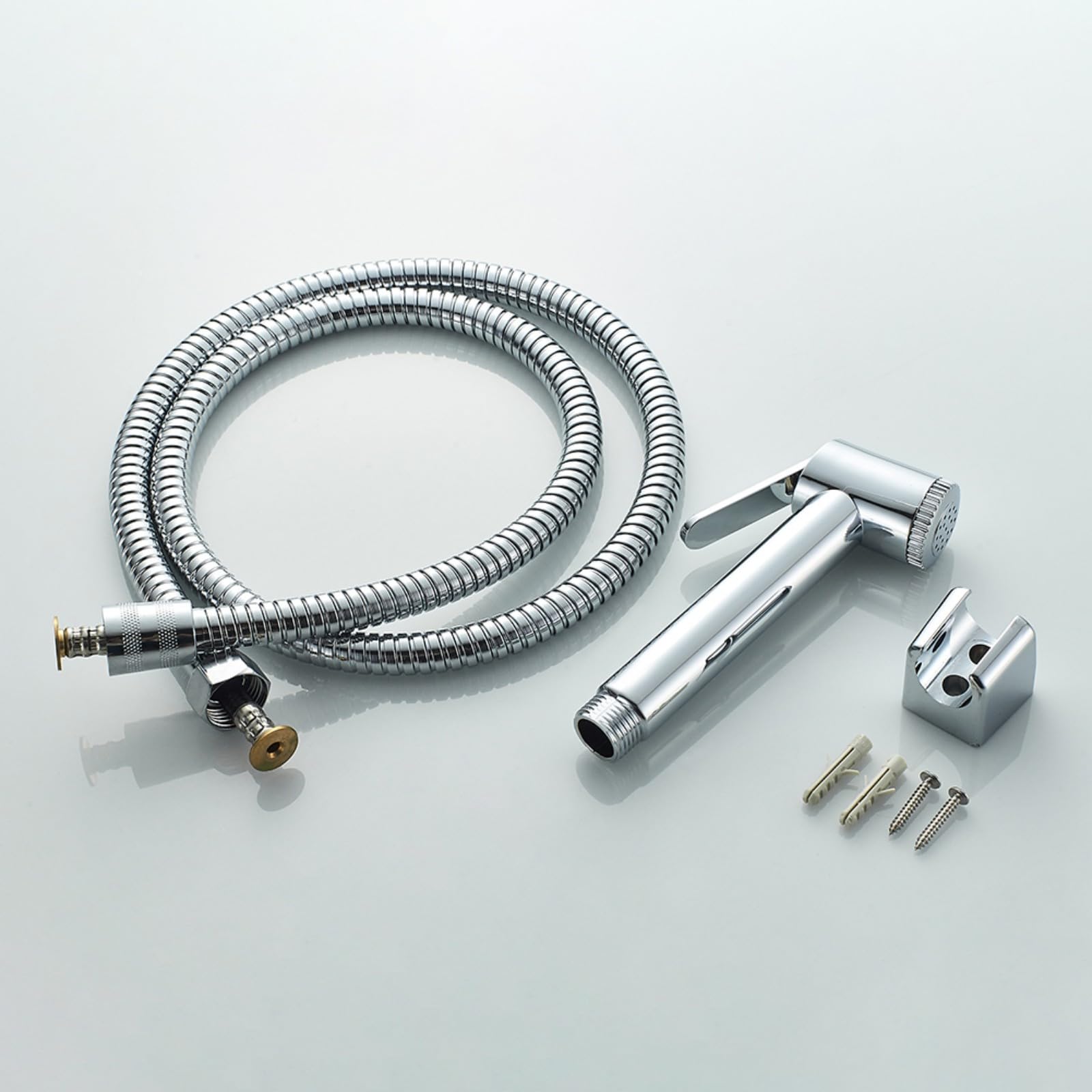 Ibergrif M20282 Bidet Doccetta Cromo Spruzzatore Doccia con Supporto e Flessibile