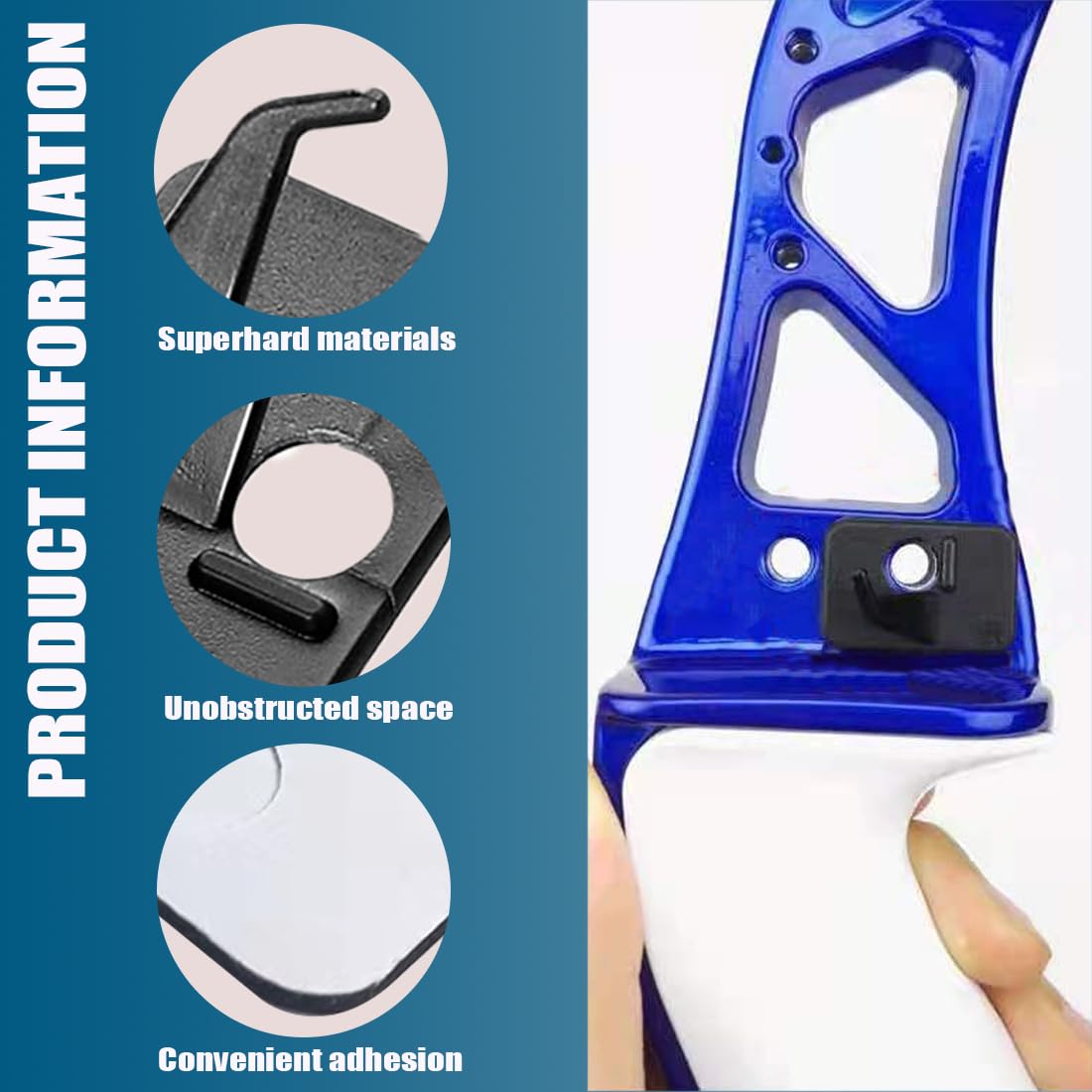 Lot de 6 supports Arc Composé, De Flèche Pour Arc recourbé, En plastique Pour arcs composés, Noir Avec dos adhésif, Accessoire de cible pour main droite