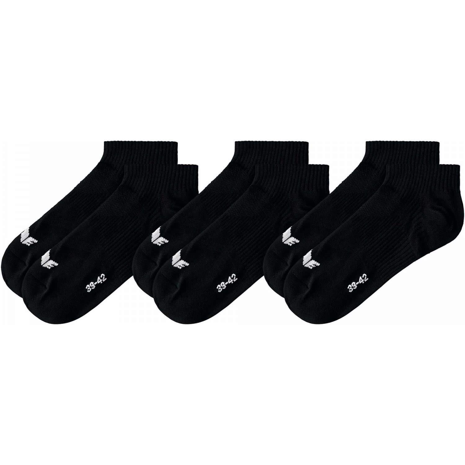Erima Women Sock Liners, 3 Pairs Sock Liners - Black, 39-42