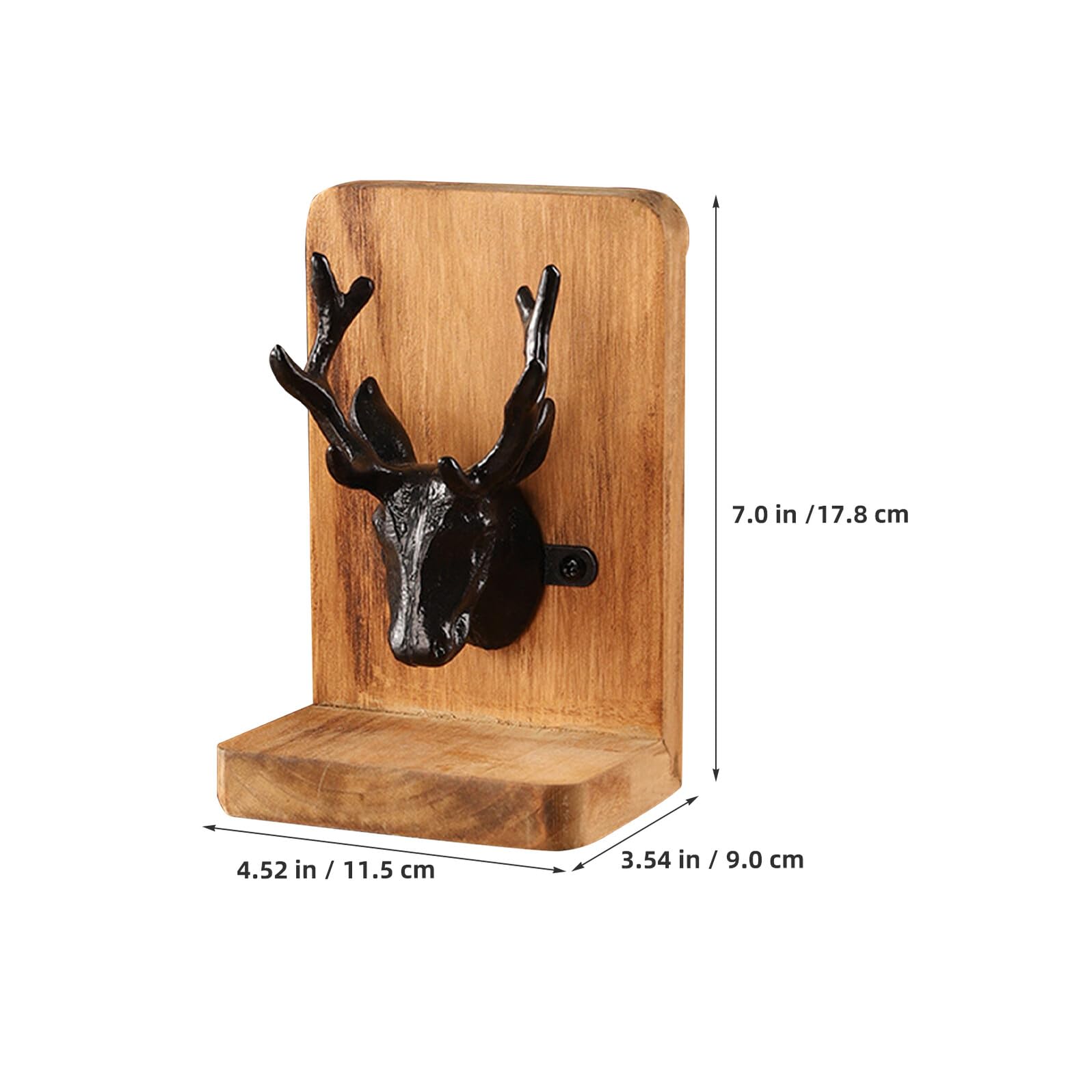 Mipcase Sujetalibros de Madera Estilo Nórdico Sujetalibros Rusticos para Escritorio para Estanteria Organizador de Libros para Decoración de Hogar