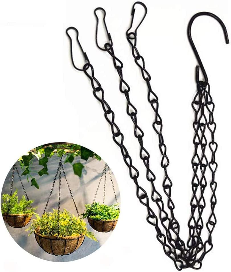Navya germination Hanging Basket Chains, 2pcs 20 inch/ 50cm Black Hanging Chains Flowerpot Iron Sling Chain 3 Point Garden Plant Hanger for Bird Feeders, Planters, Lanterns and Ornaments (B0C5F3RFT3) Amazon Price History, Amazon Price Tracker