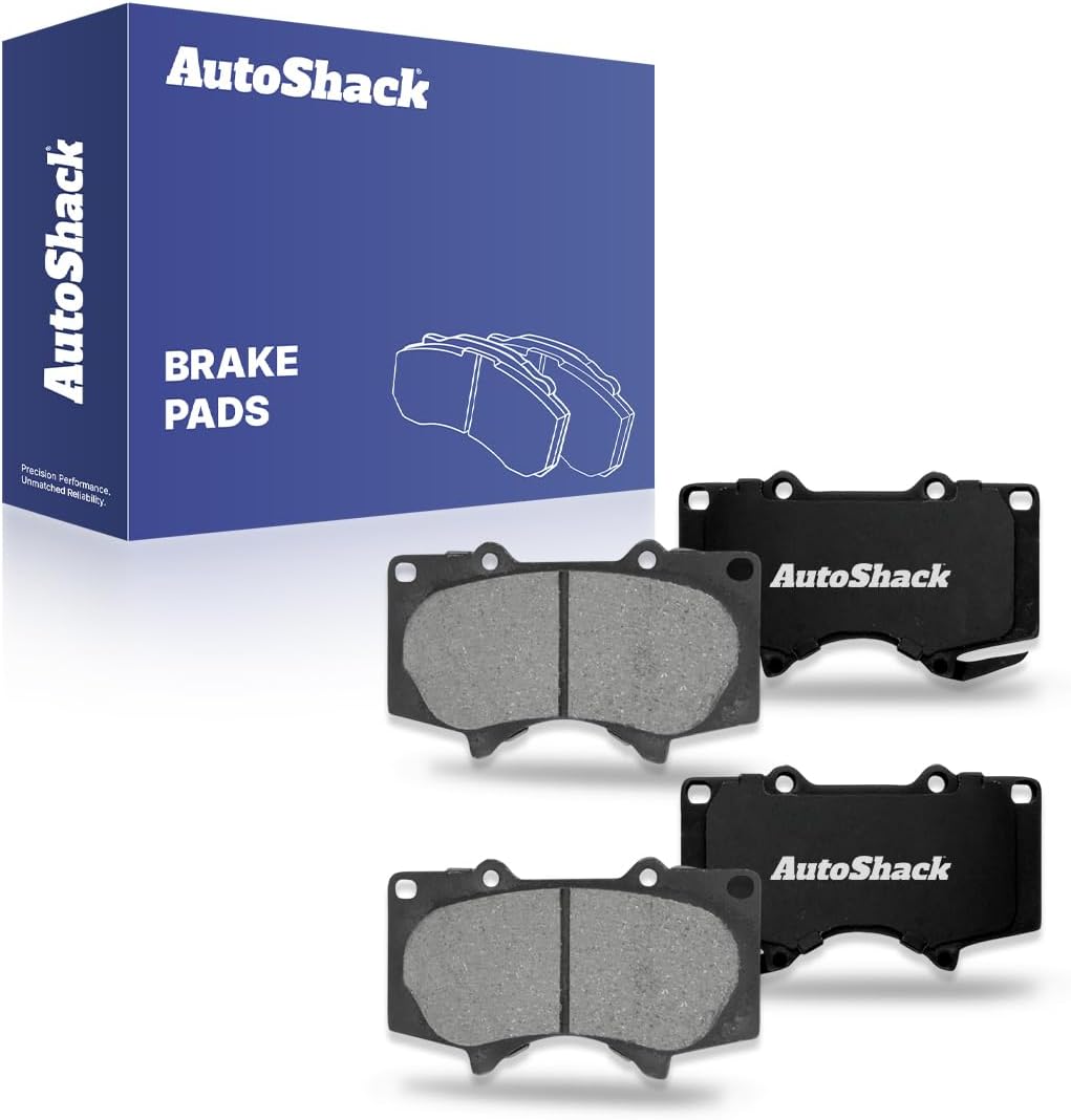 AutoShack Front Ceramic Brake Pad Set for Toyota & Lexus, Tacoma 2005-2025 4Runner 2003-2024 Tundra 2000-2006 GX460 2010-2023 Sequoia 2001-2007, AWD 4WD RWD L4 2.4L 2.7L V6 3.4L 3.5L 4.0L V8 4.6L 4.7L