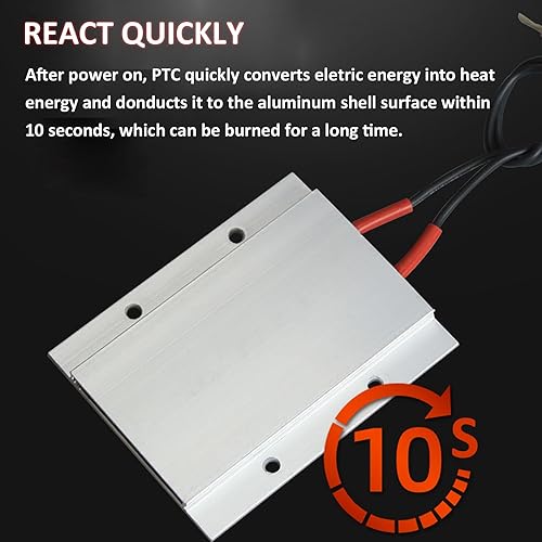 Miniatura 5 de Elemento calefactor PTC 110V ACDC aislado de temperatura constante circuito de cerámica calentador termostático herramientas placa aluminio Shell