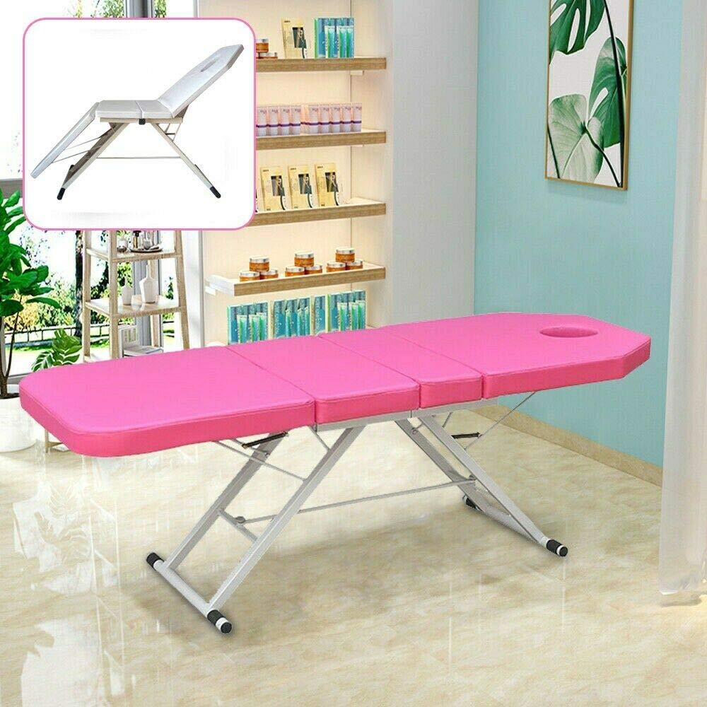 Table De Massage Pliable Rose - Pour Salon Beauté, Tatouage Ou Thérapie - Transport Facile
