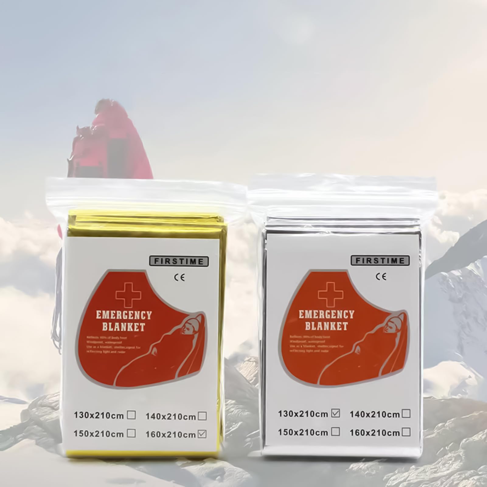 WEITING Couverture De Survie, Protection Isotherme pour Le Camping, Légère Réfléchissante Anti-Vent pour Randonnée Camping Urgence Voyage
