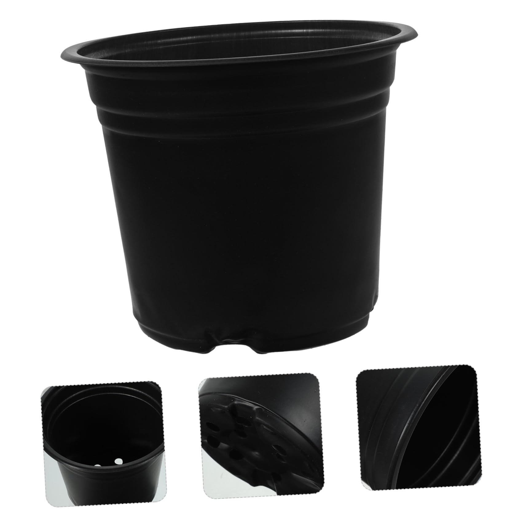 Abaodam Pots de Semis en Plastique Noir 50 Pièces pour Plantes Succulentes Jardin Extérieur Pot de Pépinière Trou Drainage Léger et Réutilisable