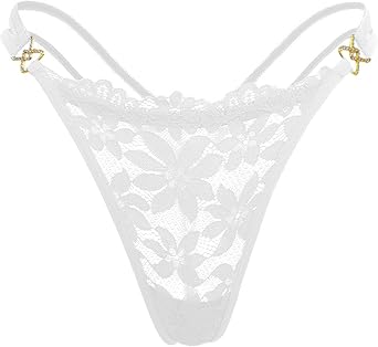 Women Floral Lace G-String Thongs Sexy Panties Stretch T Back Cheeky Tangas Rhinestones Shine Underwear