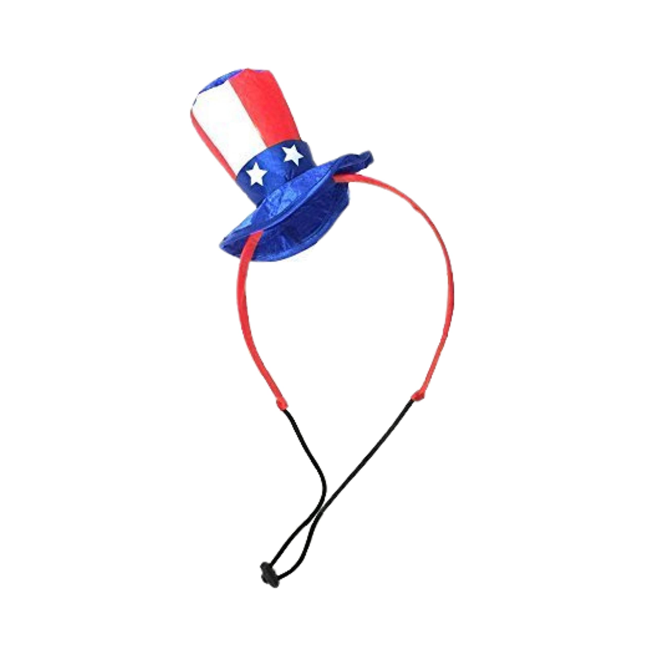 MidleeUncle Sam 4th of July Hat for Large Dogs Headband