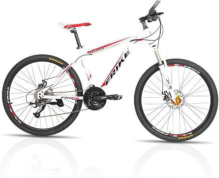 Mountain Bike, Cross Bike, 26 Inches, Shimano 8 Speed Shifter, MTB, Gravel Road Bike, Front Suspension, Front and Rear Disc Brakes, Lightweight, For Commuting to Work or School, Kids, High