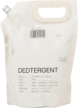 DedCool Liquid Laundry Detergent in Milk | Luxurious Scent | Stain-Removing Formula | Infused with Natural Essential Oils | Non-Toxic | Up to 120 Washes | 64 fl oz