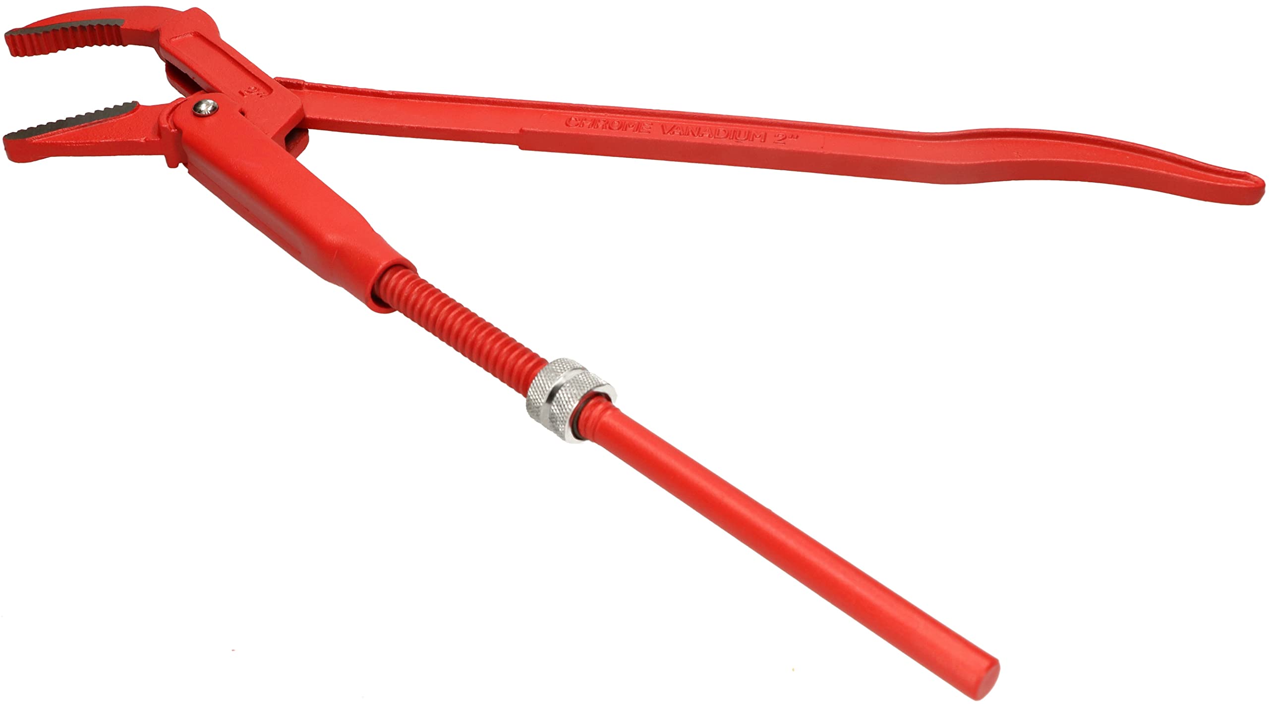 KOTARBAU® Eckrohrzange 45° „Schwede“ 2" max. Rohr - Ø 80 mm aus Chrom-Vanadium-Stahl Rohrzange Wasserrohrzange Wasserpumpenzange