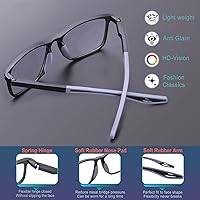 Vista 4 de 4 Pack Progressive Multifocus Reading Glasses for Men Women TR90 Sports Style Anti-Blue Light Computer Readers Negro