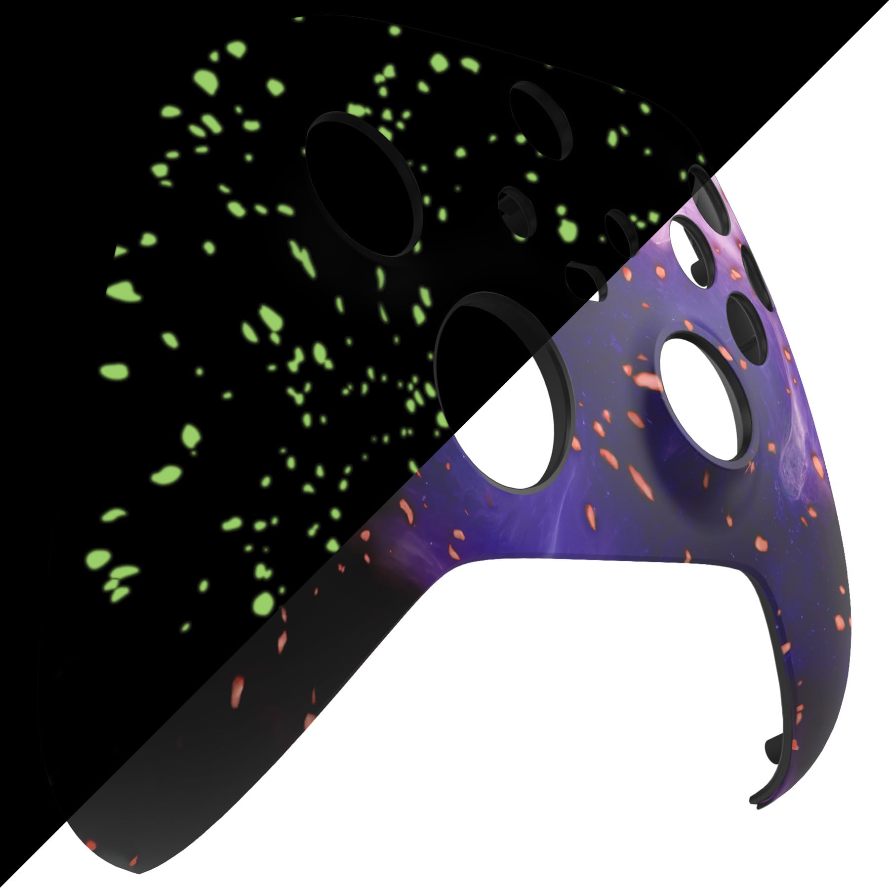 eXtremeRate Front Gehäuse Case für Xbox Series X&S Controller, Custom Vorderseite Hülle faceplate Skin Shell Cover für Xbox Core Controller-Dark Materie, leuchtet im Dunkeln - 5