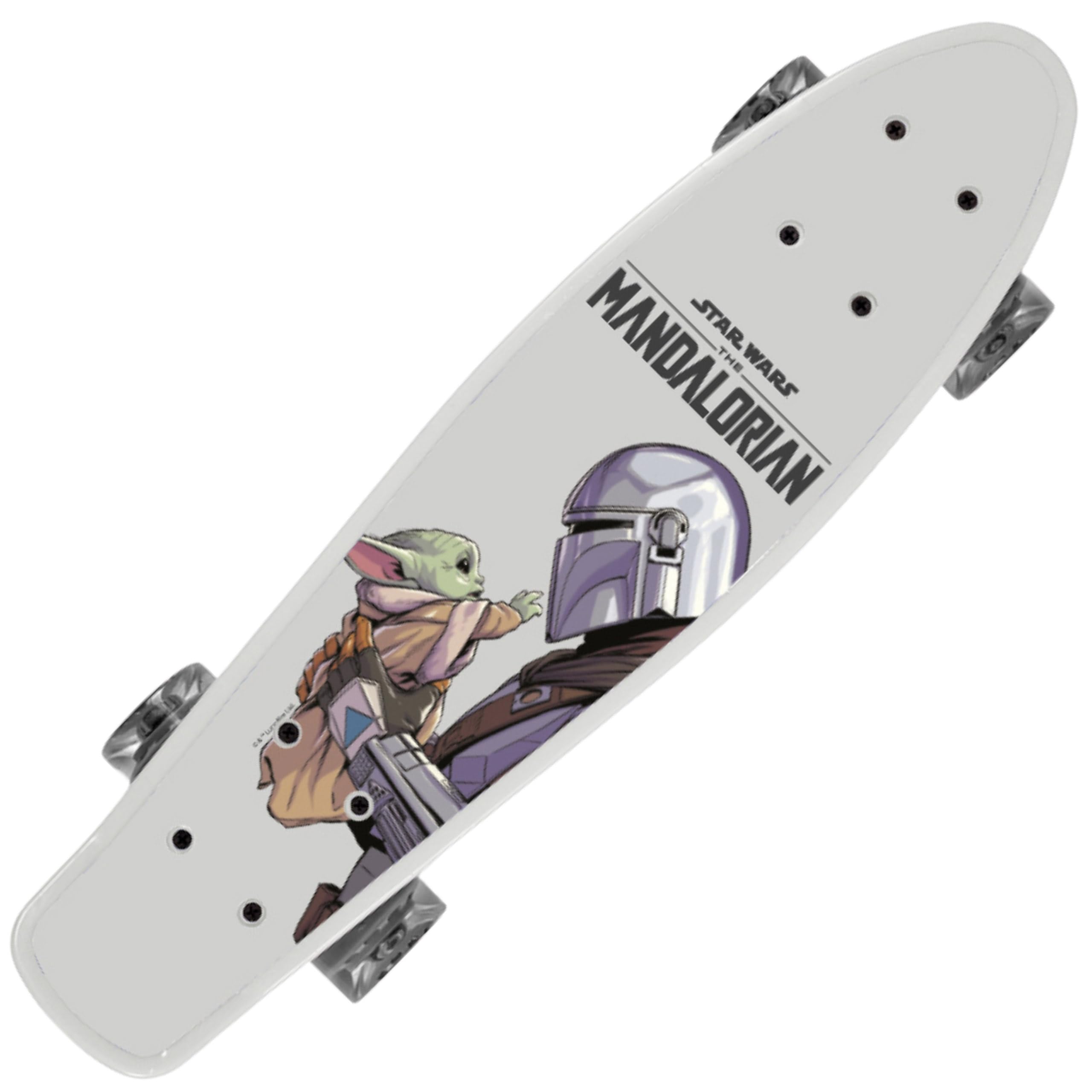 Fish 55 cm skateboard, non-slip deck, lightweight, STABLE from 20 to 50 kg (STAR WARS The Mandalorian)